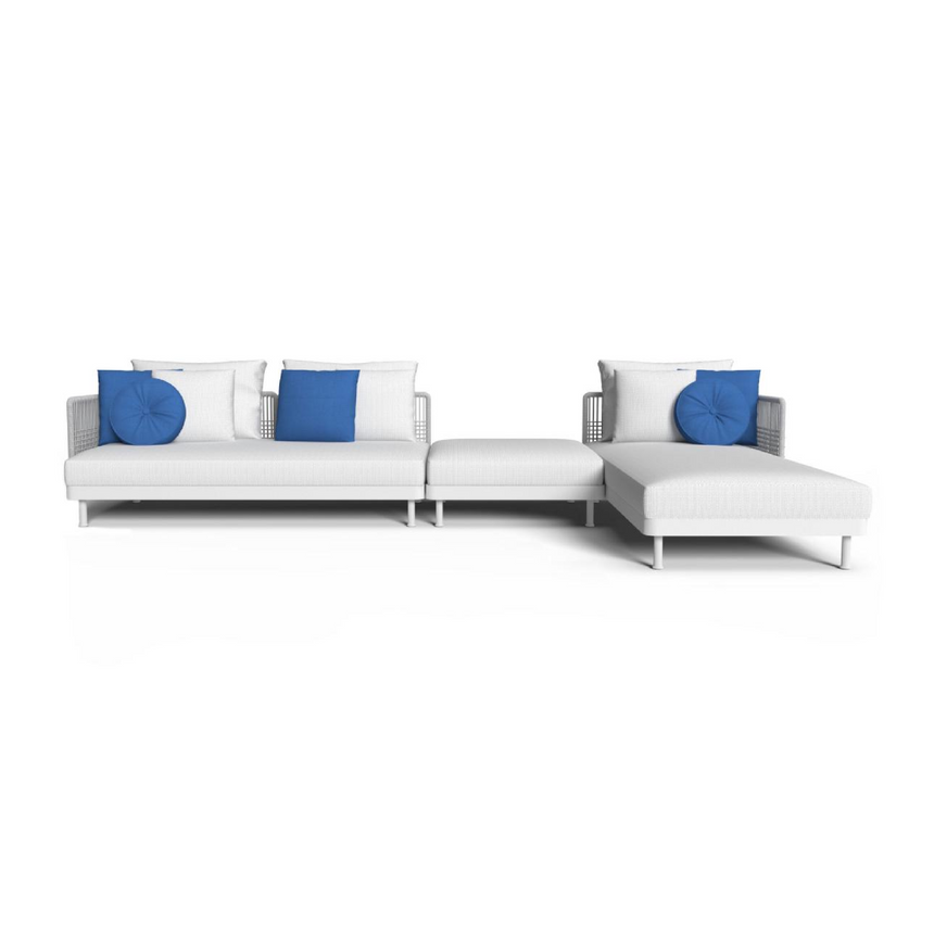 Silver Padded Outdoor Modular Sofa | Talenti Slam | Italianfurniture.com