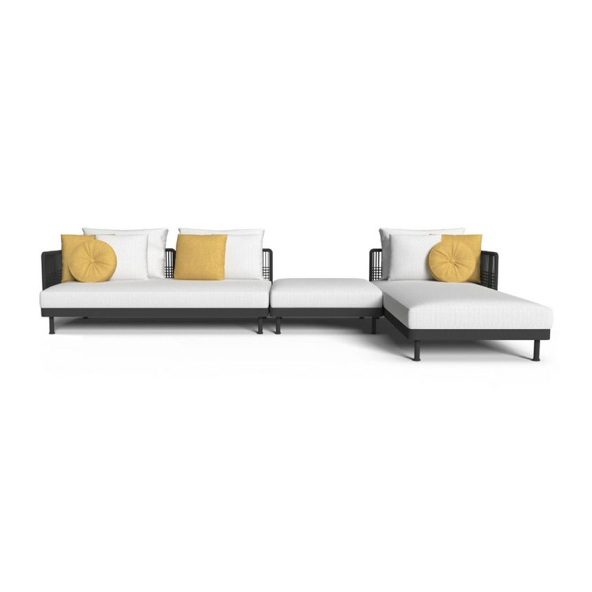 Silver Padded Outdoor Modular Sofa | Talenti Slam | Italianfurniture.com