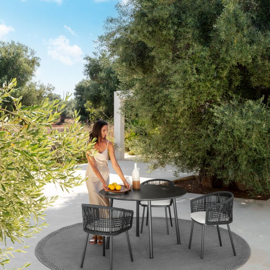 Rope Cushioned Outdoor Dining Chair | Talenti Slam | Italianfurniture.com