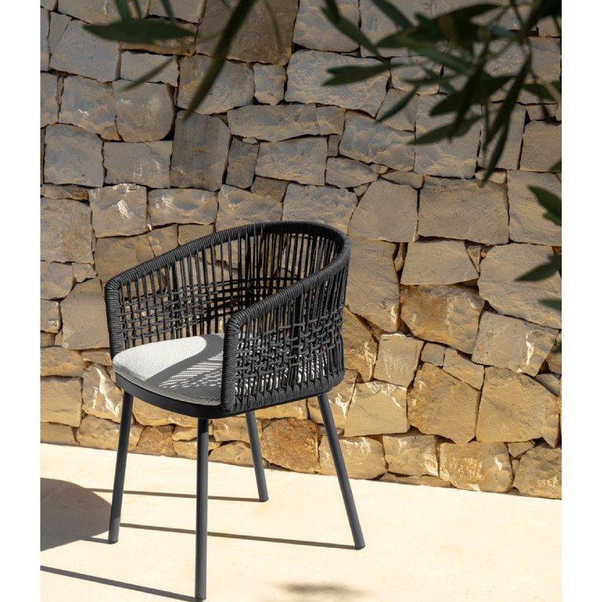 Rope Cushioned Outdoor Dining Chair | Talenti Slam | Italianfurniture.com