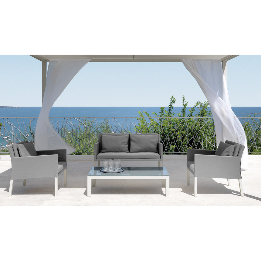 2-Seater Textilene Covered Outdoor Sofa | Talenti Step | Italianfurniture.com
