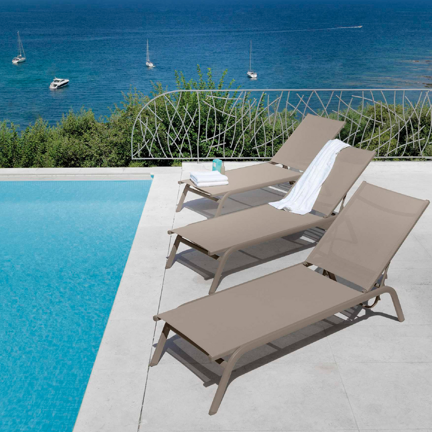 Textilene Sun Lounger | Talenti Step | Italianfurniture.com