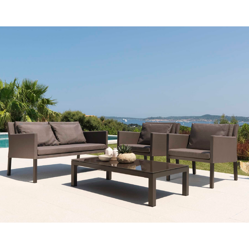 Textilene Covered Outdoor Lounge Armchair | Talenti Step | Italianfurniture.com