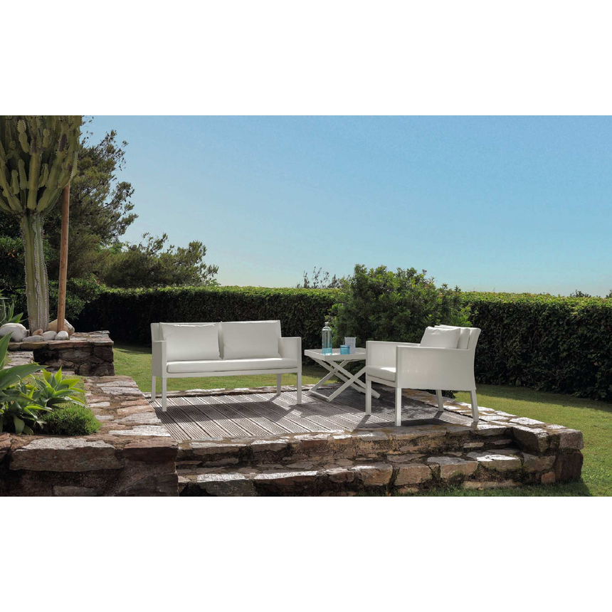 Textilene Covered Outdoor Lounge Armchair | Talenti Step | Italianfurniture.com