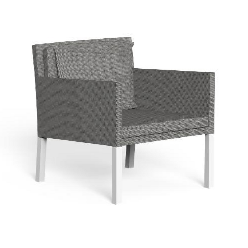Textilene Covered Outdoor Lounge Armchair | Talenti Step | Italianfurniture.com