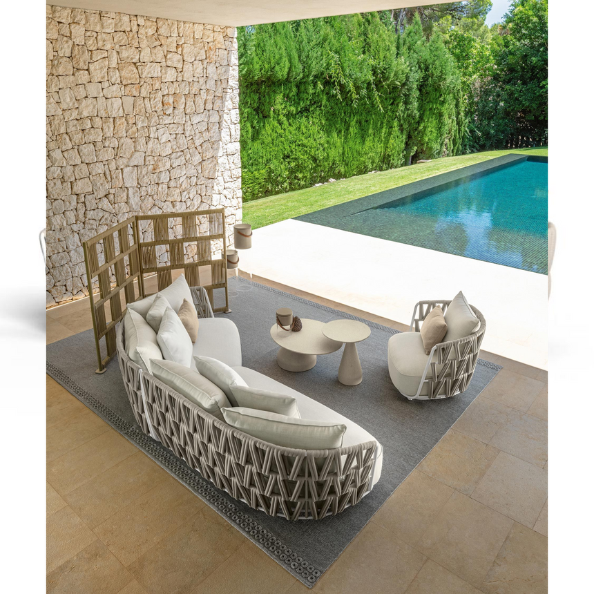 Padded Rope Outdoor Modular Sofa | Talenti Swipe | Italianfurniture.com