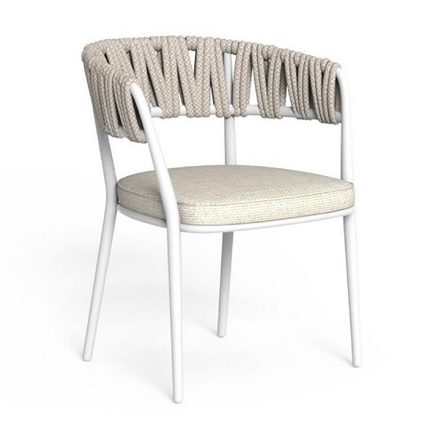 Padded Rope Outdoor Dining Chair | Talenti Swipe | Italianfurniture.com