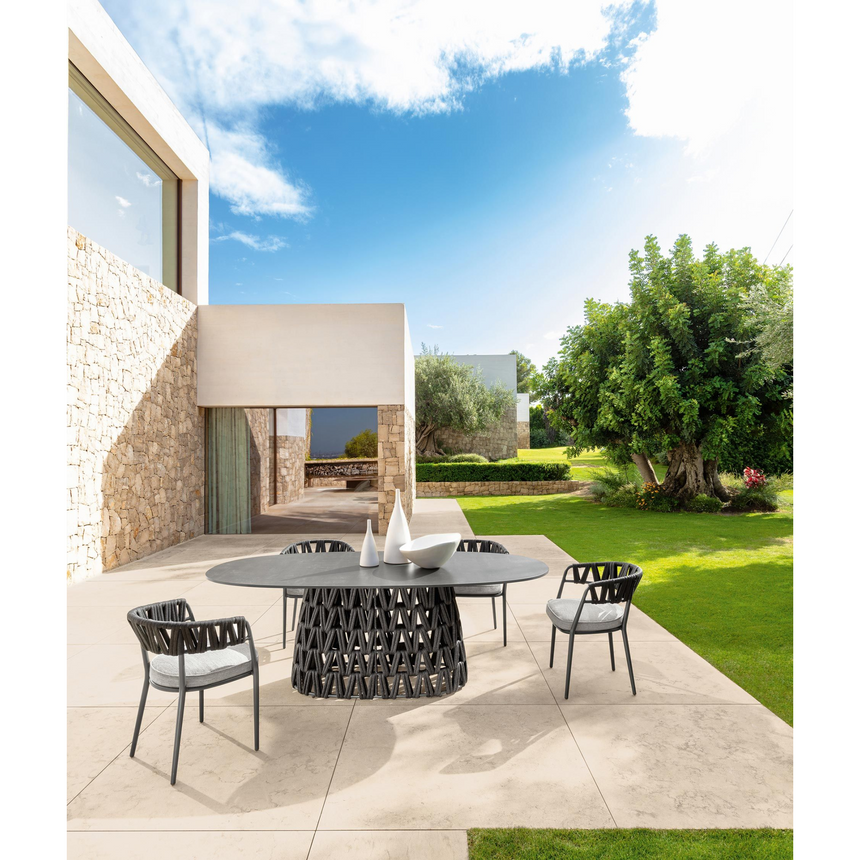Padded Rope Outdoor Dining Chair | Talenti Swipe | Italianfurniture.com