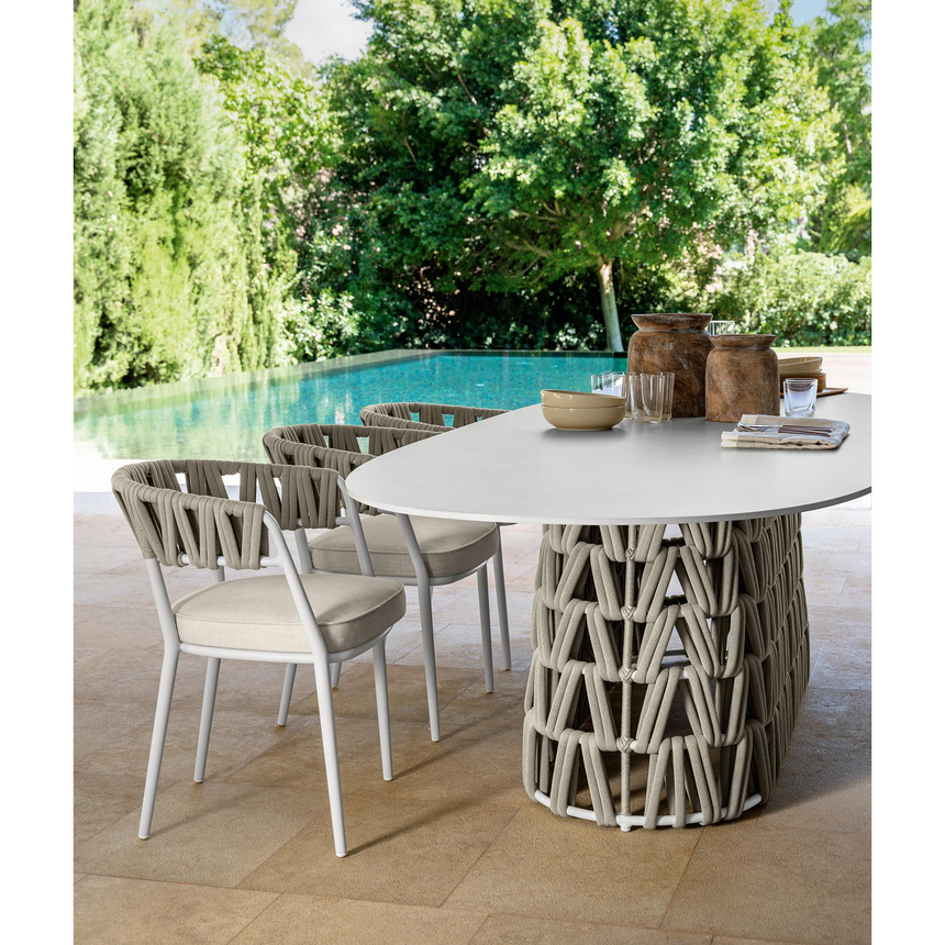 Padded Rope Outdoor Dining Chair | Talenti Swipe | Italianfurniture.com