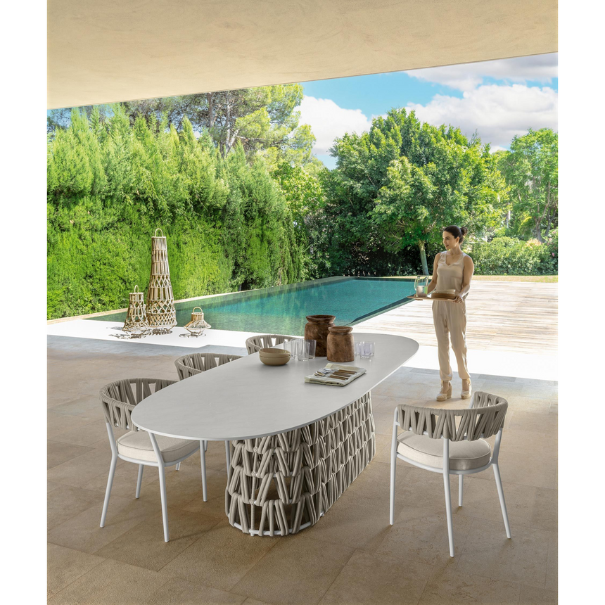 Padded Rope Outdoor Dining Chair | Talenti Swipe | Italianfurniture.com