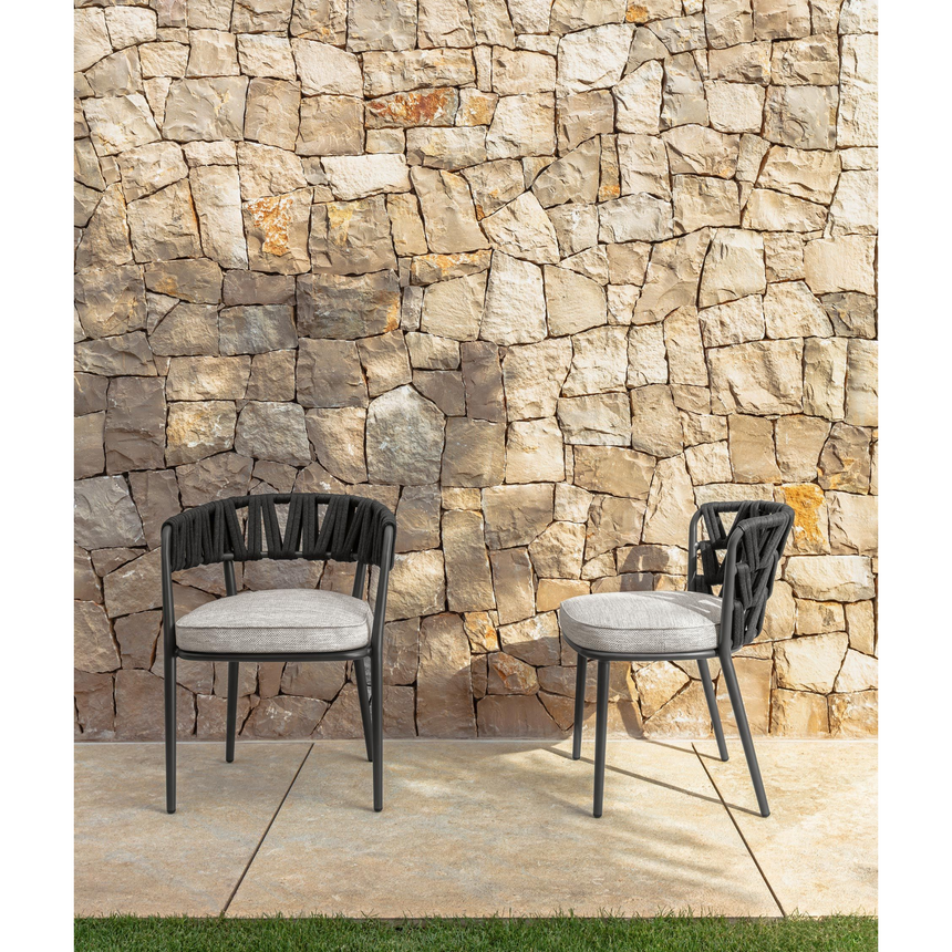 Padded Rope Outdoor Dining Chair | Talenti Swipe | Italianfurniture.com
