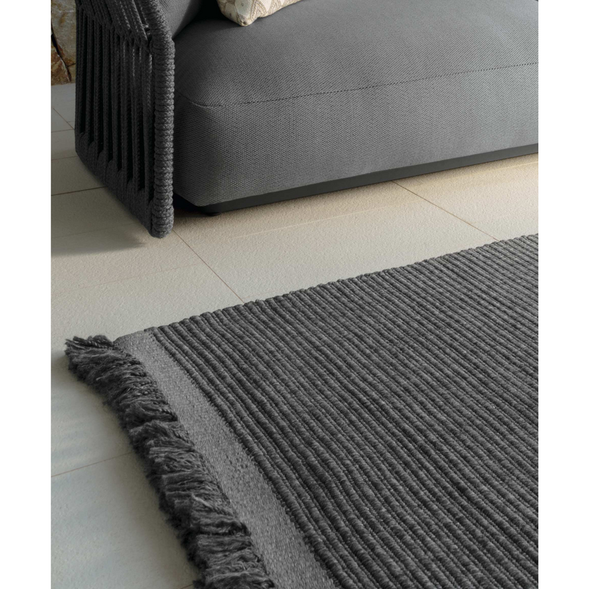 Fringed Fabric Outdoor Carpet | Talenti Ribs | Italianfurniture.com