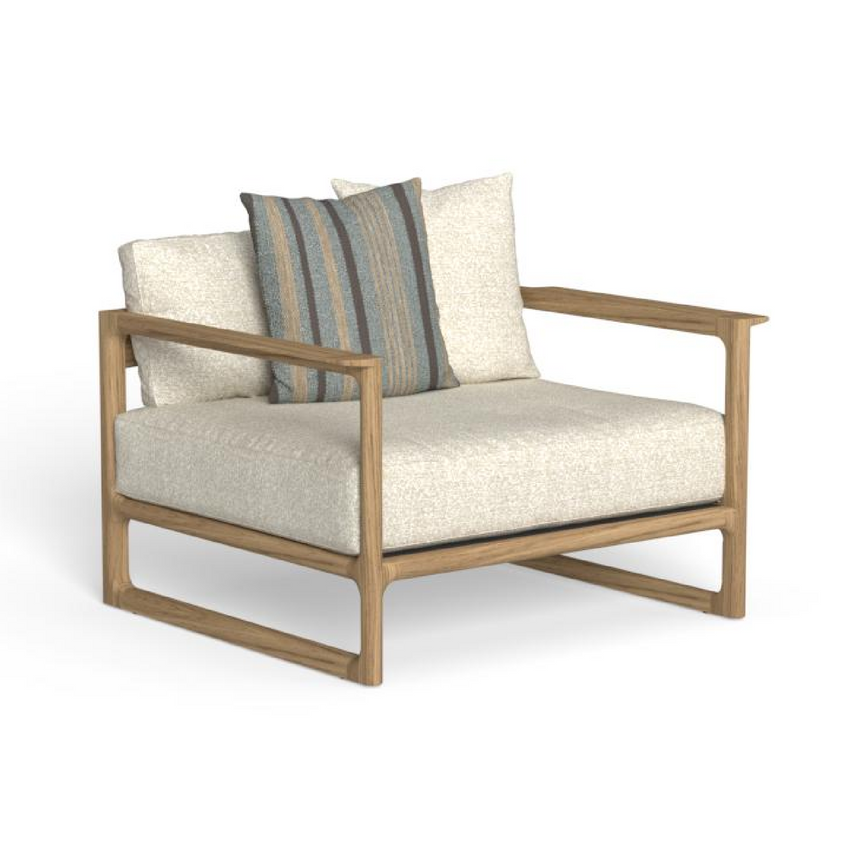 Upholstered White Outdoor Living Armchair | Talenti Thea | Italianfurniture.com