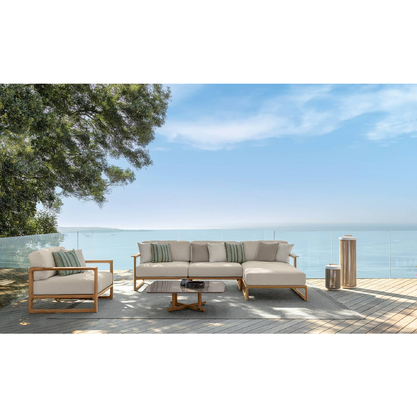 Upholstered White Outdoor Living Armchair | Talenti Thea | Italianfurniture.com