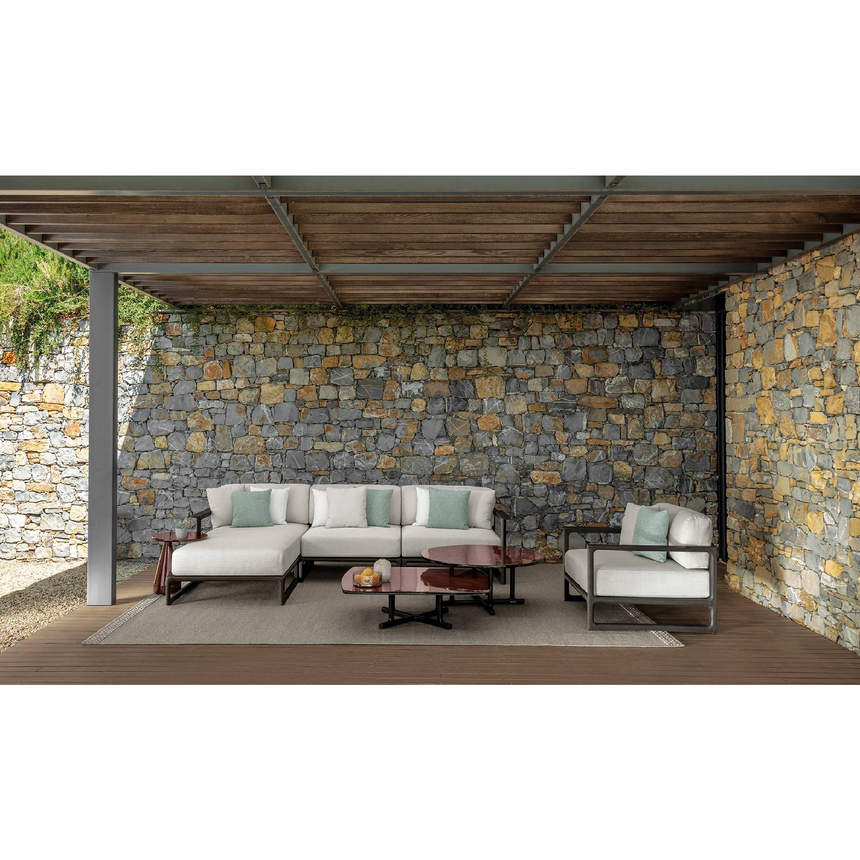 Upholstered White Outdoor Living Armchair | Talenti Thea | Italianfurniture.com