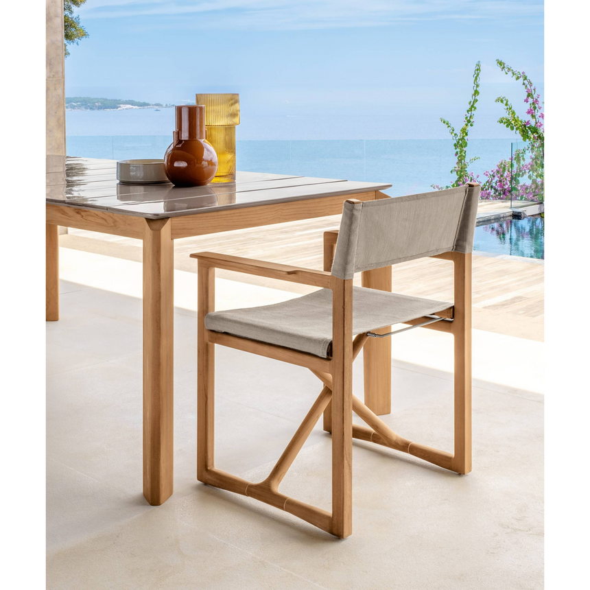 Beige Outdoor Director Chair | Talenti Thea | Italianfurniture.com
