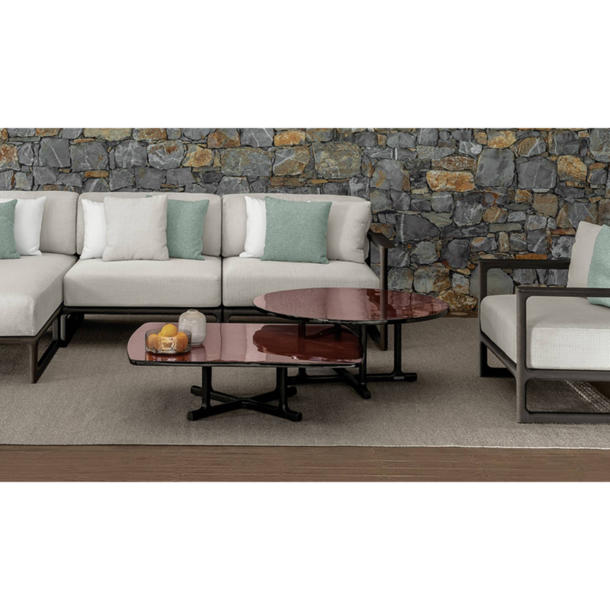 Glossy Round Outdoor Coffee Table | Talenti Thea | Italianfurniture.com