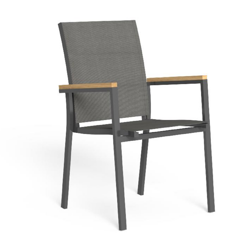 Teak-Armed Outdoor Dining Chair | Talenti Timber | Italianfurniture.com