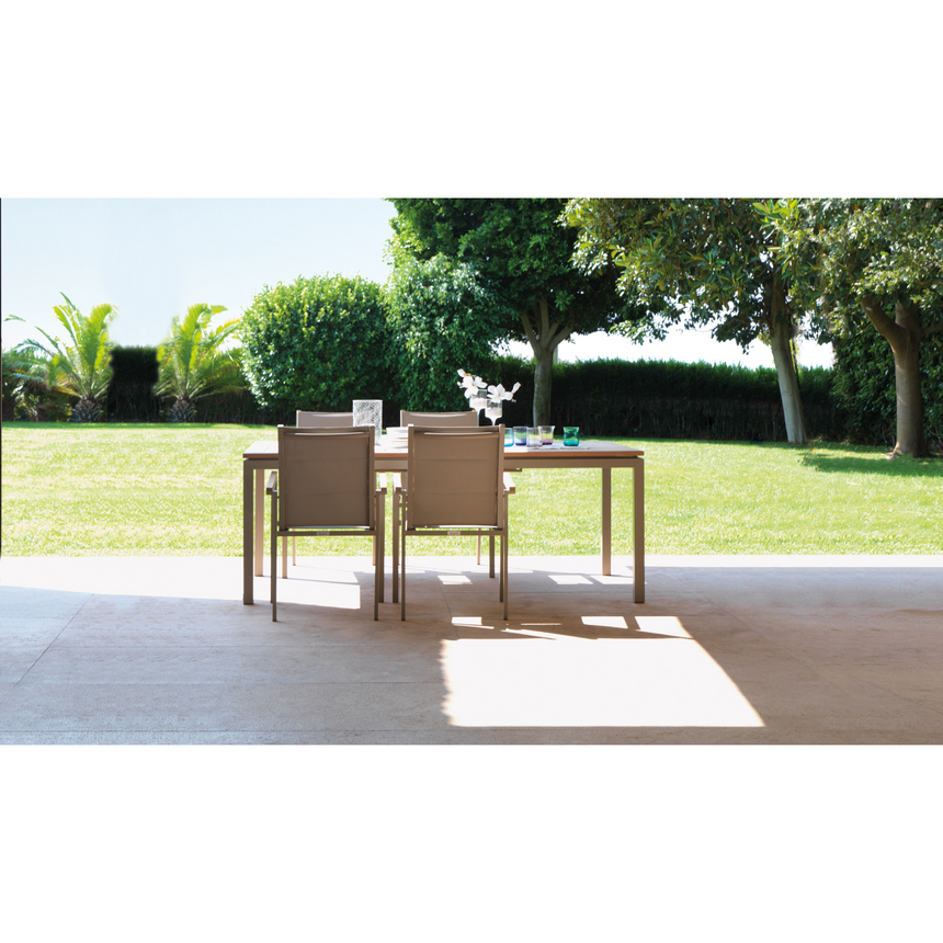 Teak-Armed Outdoor Dining Chair | Talenti Timber | Italianfurniture.com