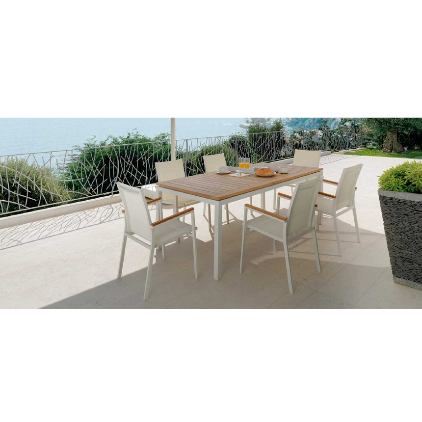Teak-Armed Outdoor Dining Chair | Talenti Timber | Italianfurniture.com