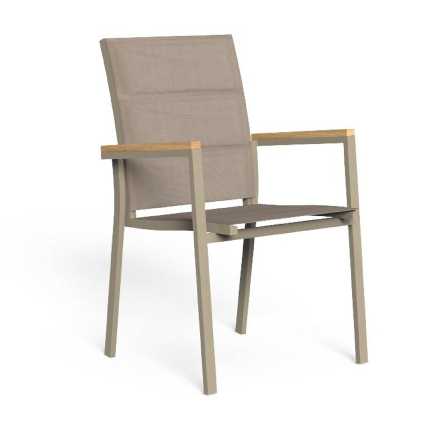 Teak-Armed Outdoor Dining Chair | Talenti Timber | Italianfurniture.com