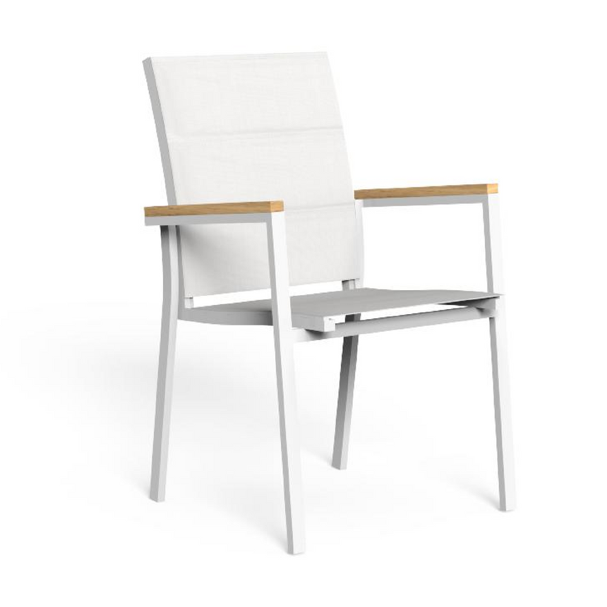 Teak-Armed Outdoor Dining Chair | Talenti Timber | Italianfurniture.com