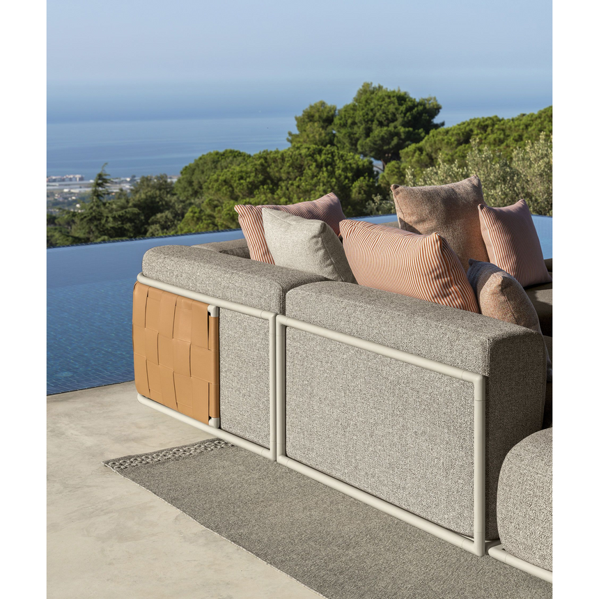 Leather Band Outdoor Modular Sofa | Talenti Tressé | Italianfurniture.com