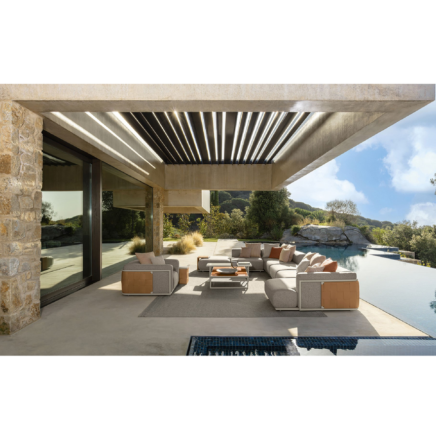 Woven Leather Outdoor 3-Seater Sofa | Talenti Tressé | ItalianFurniture.com