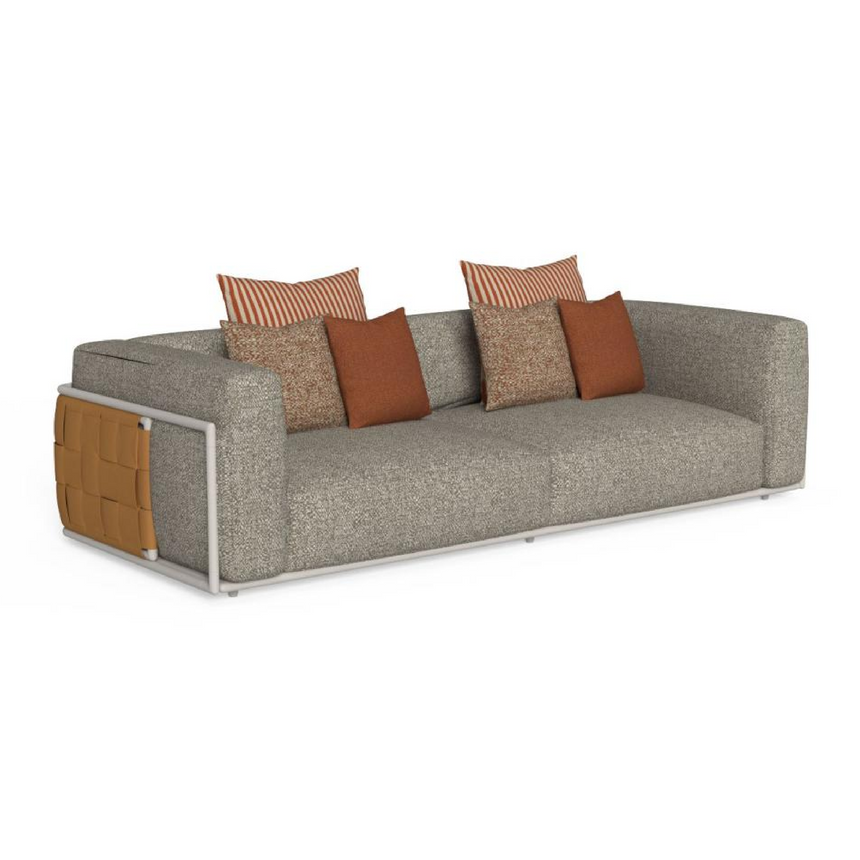 Woven Leather Outdoor 3-Seater Sofa | Talenti Tressé | ItalianFurniture.com