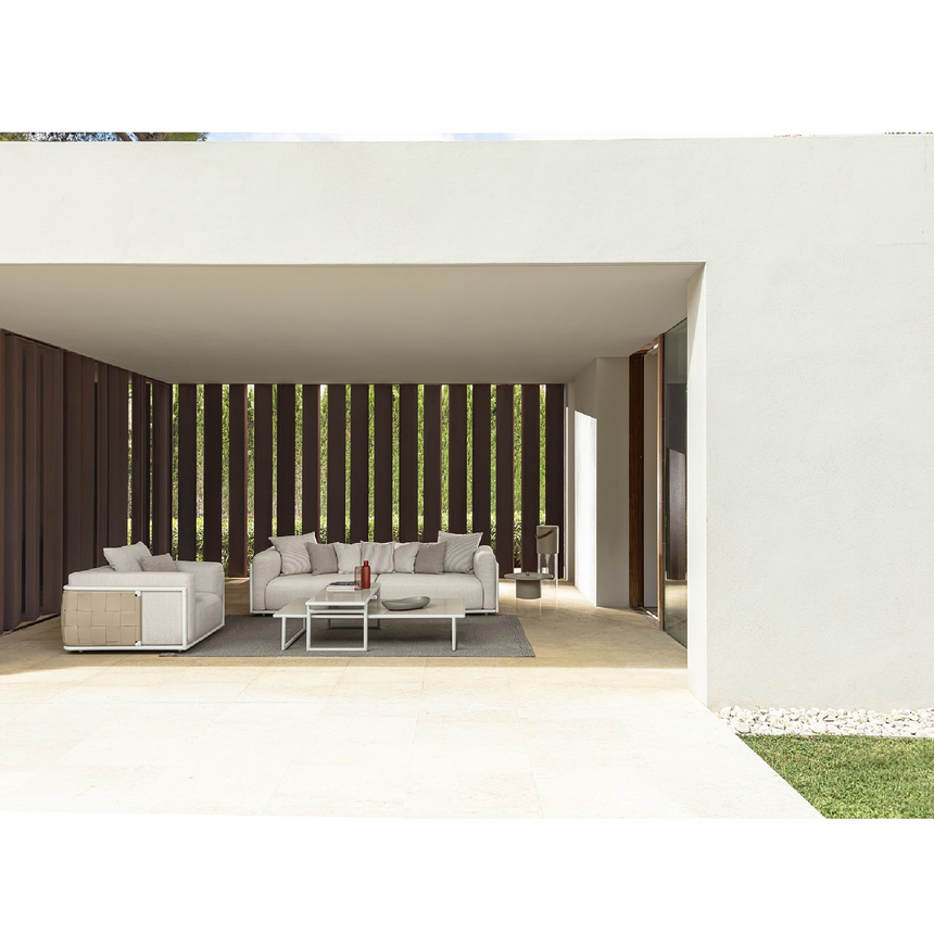 Woven Leather Outdoor 3-Seater Sofa | Talenti Tressé | ItalianFurniture.com