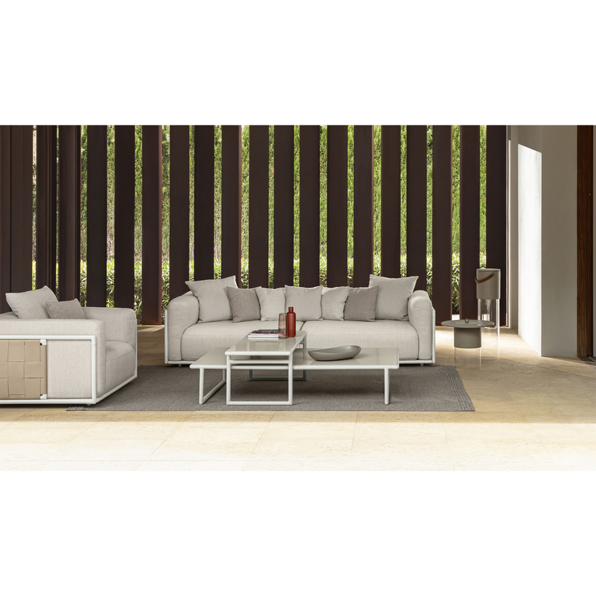 Woven Leather Outdoor 3-Seater Sofa | Talenti Tressé | ItalianFurniture.com