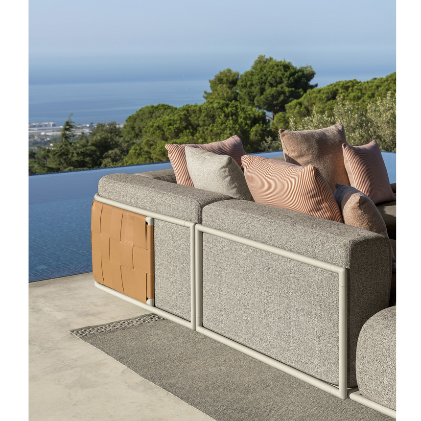 Woven Leather Outdoor 3-Seater Sofa | Talenti Tressé | ItalianFurniture.com