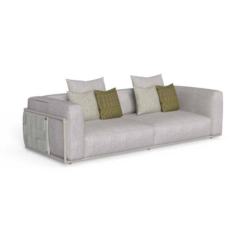 Woven Leather Outdoor 3-Seater Sofa | Talenti Tressé | ItalianFurniture.com