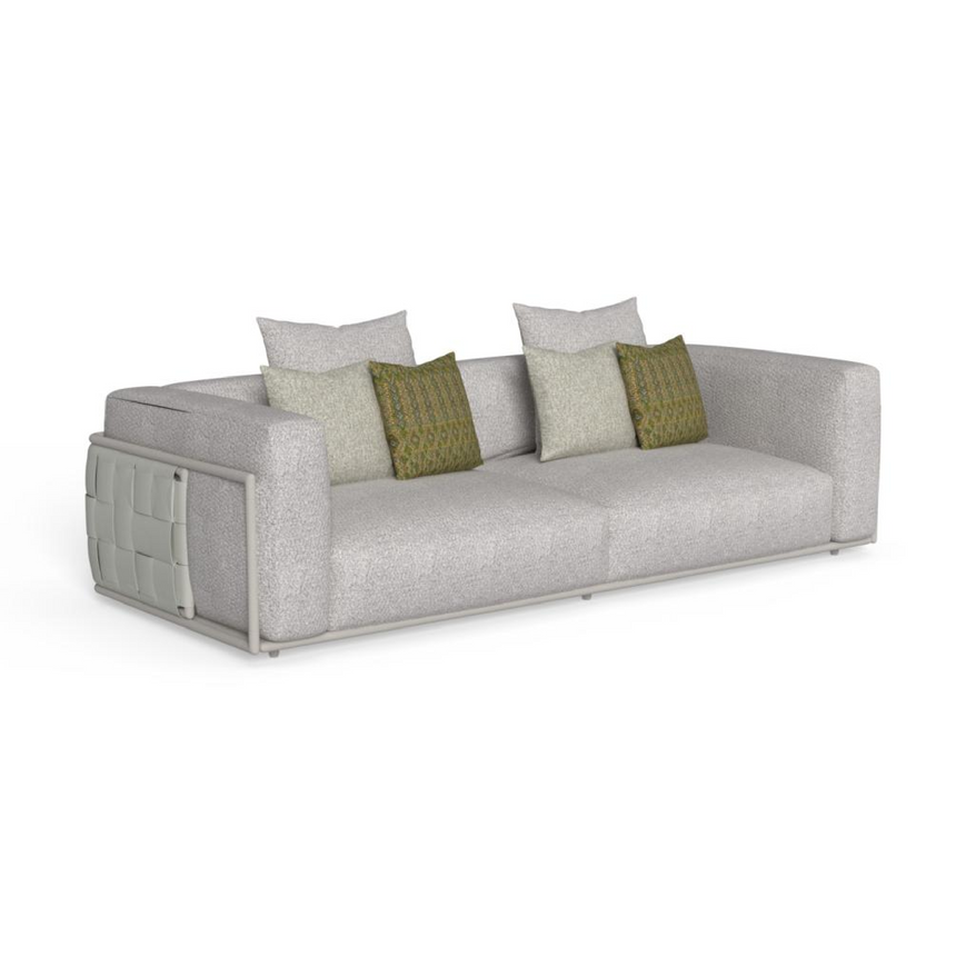 Woven Leather Outdoor 3-Seater Sofa | Talenti Tressé | ItalianFurniture.com