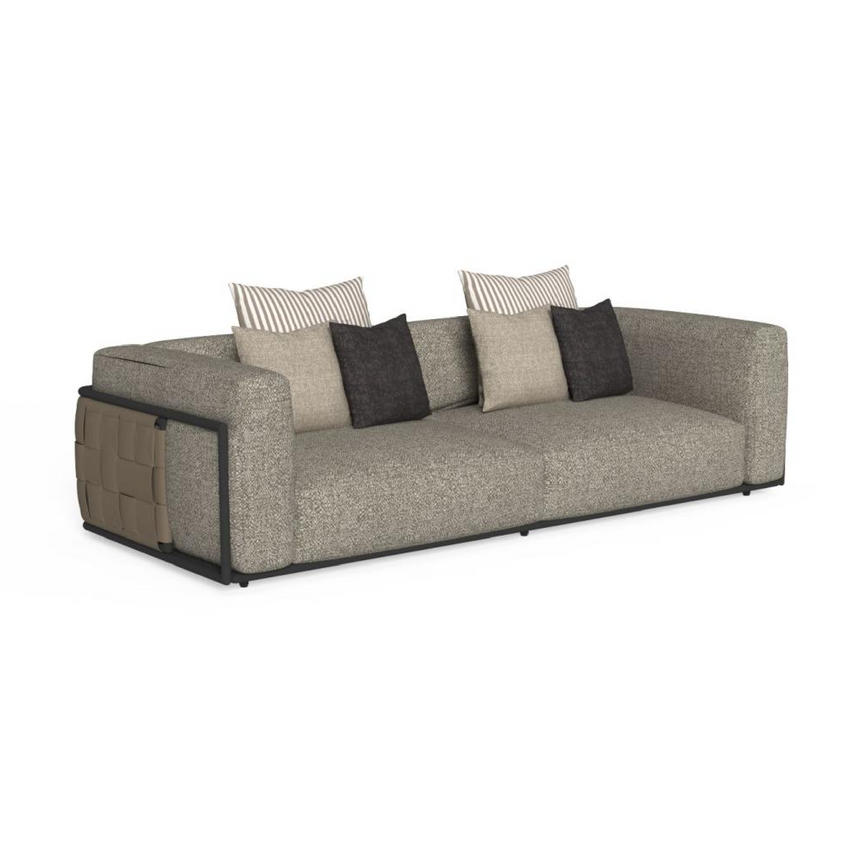 Woven Leather Outdoor 3-Seater Sofa | Talenti Tressé | ItalianFurniture.com