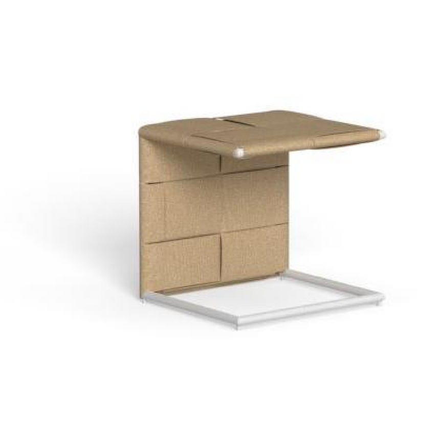 Woven Leather Outdoor Side Table | Talenti Tressé | Italianfurniture.com