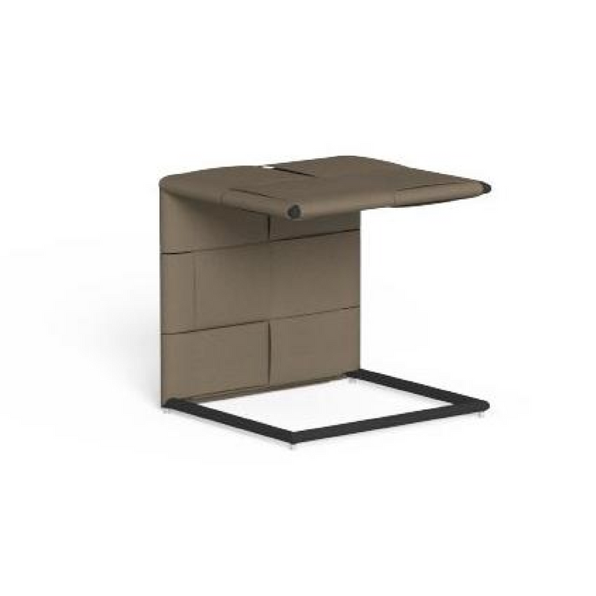 Woven Leather Outdoor Side Table | Talenti Tressé | Italianfurniture.com