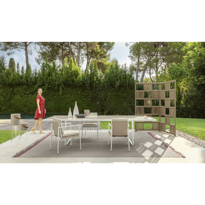 Aluminum Framed Outdoor Dining Table | Talenti Tressé | Italianfurniture.com