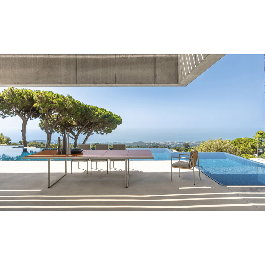 Aluminum Framed Outdoor Dining Table | Talenti Tressé | Italianfurniture.com