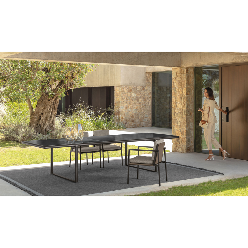 Aluminum Framed Outdoor Dining Table | Talenti Tressé | Italianfurniture.com
