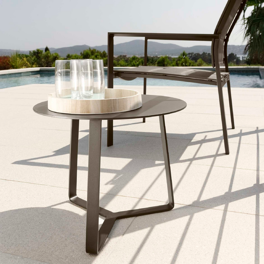 Aluminum Outdoor Round Coffee Table | Talenti Touch | Italianfurniture.com