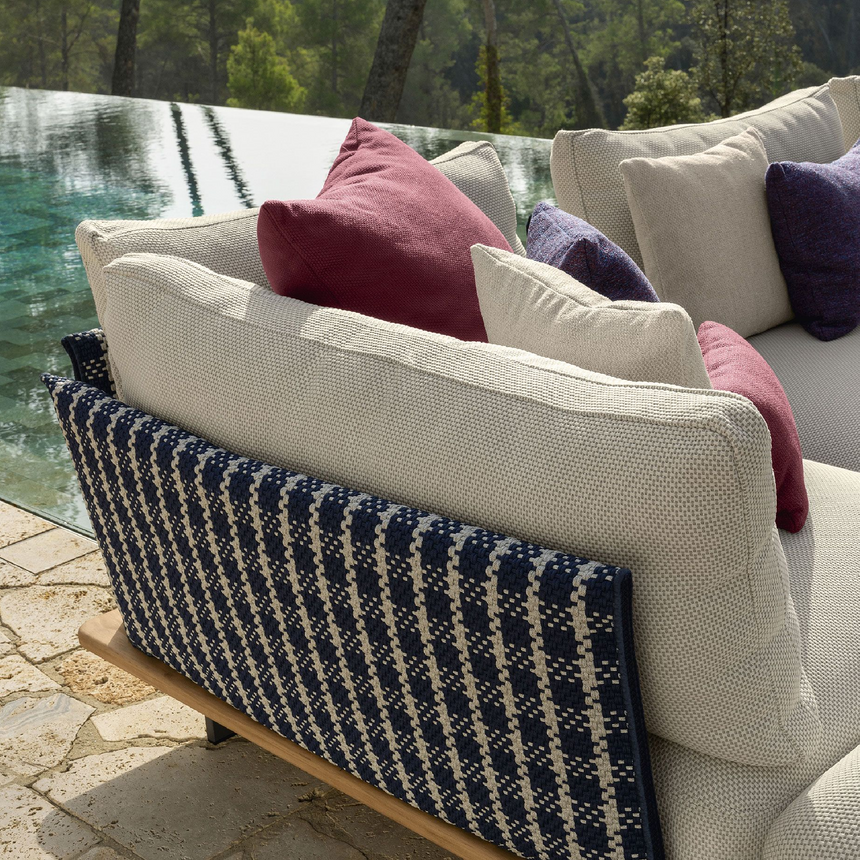 Teak 2-Seater Outdoor Modular Sofa | Talenti Venice | Italianfurniture.com