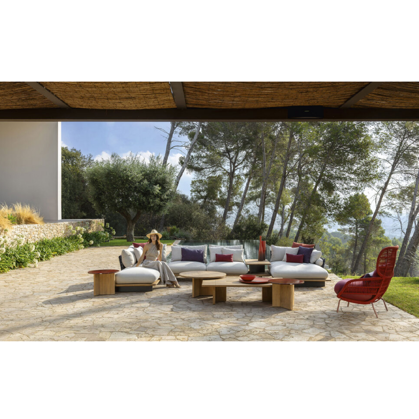 Wooden Base Outdoor Sofa | Talenti Venice | Italian Furniture
