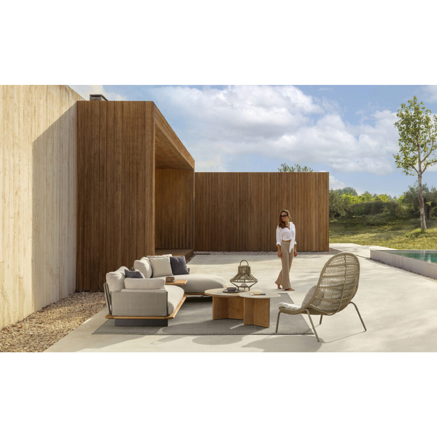 Teak 2-Seater Outdoor Modular Sofa | Talenti Venice | Italianfurniture.com