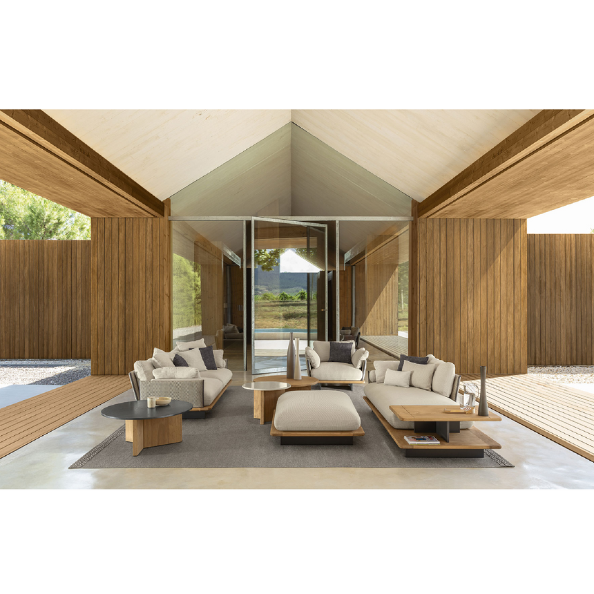 Teak 2-Seater Outdoor Modular Sofa | Talenti Venice | Italianfurniture.com