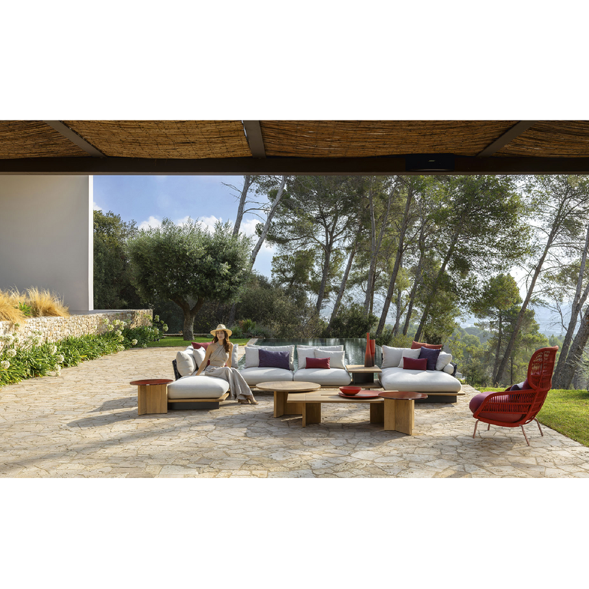 Teak 2-Seater Outdoor Modular Sofa | Talenti Venice | Italianfurniture.com