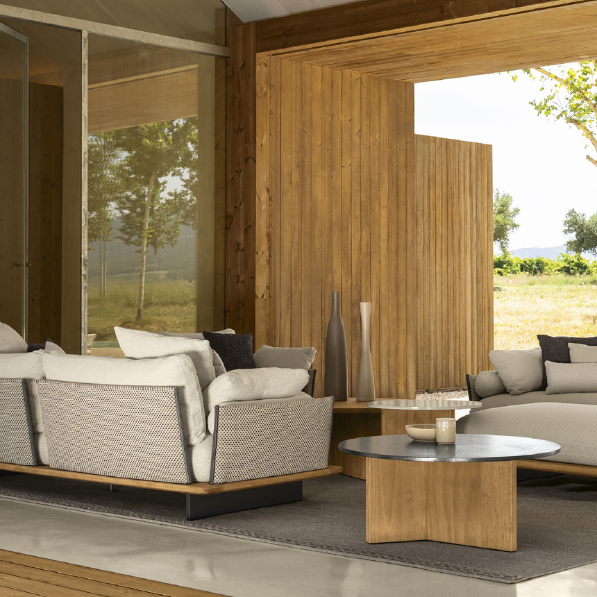 Teak 3-Seater Outdoor Modular Sofa | Talenti Venice | Italianfurniture.com