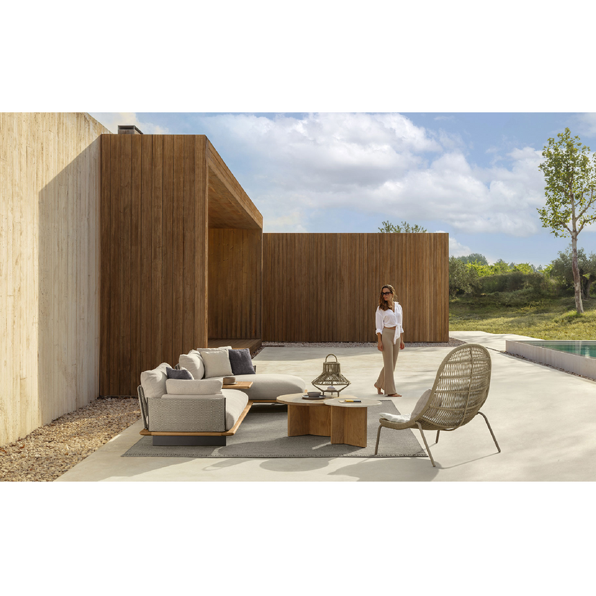 Teak 3-Seater Outdoor Modular Sofa | Talenti Venice | Italianfurniture.com