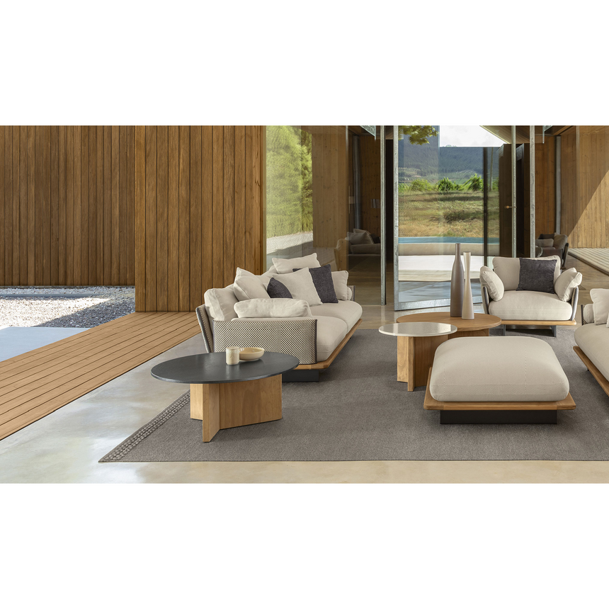 Teak 3-Seater Outdoor Modular Sofa | Talenti Venice | Italianfurniture.com