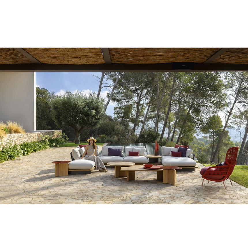 Teak 3-Seater Outdoor Modular Sofa | Talenti Venice | Italianfurniture.com